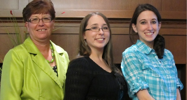 From left to right, Kathy Hipps, Crystal Johnson, and Lelia Heinbach.