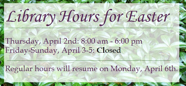 Easter hours 2015