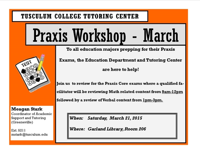 Praxis Core Review Flyer - Greeneville - March (2)