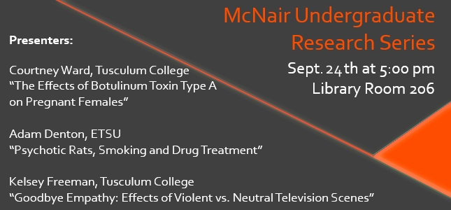 Mcnair undergraduate research series 1