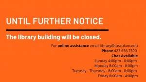 The library building is closed till further notice.