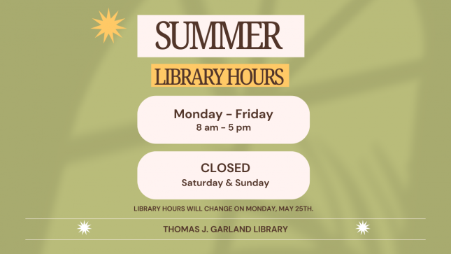 Bright Green Background on image with Summer Library Hours